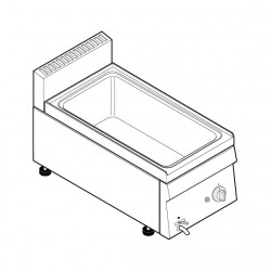 Tecnoinox - Bain-marie GN1/1 gaz à poser - Gamme 600 - BM35GG6