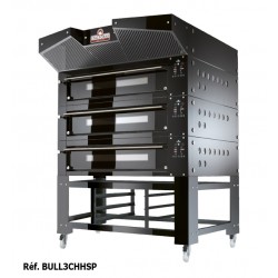 Italforni - Four à pizza avec support acier inox hauteur 800 mm - 1 chambre - 12 ou 9 pizzas - BULL1CHHSP