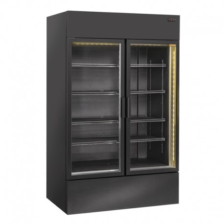 Furnotel - Armoire à boissons ventilée positive - 1200 L - 2 portes vitrées battantes - TKG1000VN