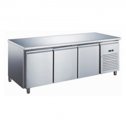 Furnotel - Table réfrigérée inox positive avec évaporateur ventilé - 3 portes - 417 litres - Sans dosseret - GN3101X