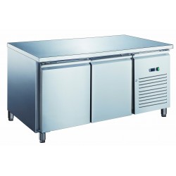 Furnotel - Table réfrigérée inox positive avec évaporateur ventilé - 2 portes - 390 litres - Sans dosseret - PA2101X