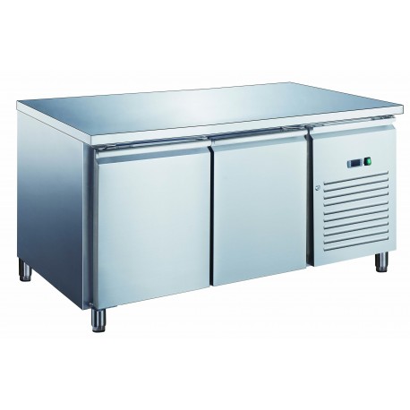 Furnotel - Table réfrigérée inox positive avec évaporateur ventilé - 2 portes - 390 litres - Sans dosseret - PA2101X