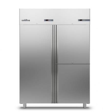 Coldline - Armoire réfrigérée positive avec 2 groupes frigorifiques MASTER GN 2/1 - 1 porte + 2 portillons - 1400 L - A1403MML-2