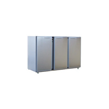 Unifrigor - Arrière-bar Inox - Série CLASSIC - Sans groupe - 3 petites portes pleines - 390 litres - U53PISG