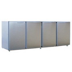 Unifrigor - Arrière-bar Inox - Série CLASSIC - Sans groupe - 4 larges portes pleines - 722 litres - U54LISG