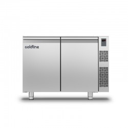 Coldline - Table réfrigérée négative MASTER sans plan de travail - Sans groupe - 2 portes - 280 litres - TS131BR