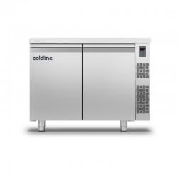 Coldline - Table réfrigérée négative MASTER avec plan de travail - Sans groupe - 2 portes - Prof 700 GN 1/1 - TP131BR