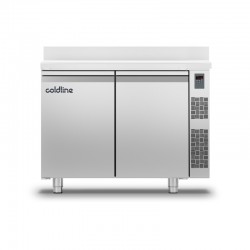 Coldline - Table réfrigérée négative MASTER avec plan de travail adossé - Sans groupe - 2 portes - Prof 700 GN 1/1 - TA131BR