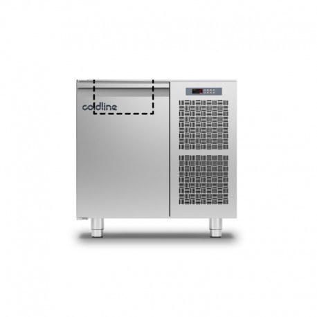 Coldline - Saladette GN1/1 positive avec plan de travail standard - Groupe logé - 1 porte - 120 litres - TP091MD-2