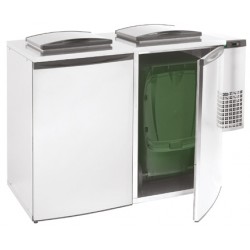 Mercatus - Refroidisseur de déchets avec unité frigorifique - 2 x 240 L - PRD480