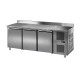 Furnotel - Table réfrigérée inox positive avec dosseret - 3 portes - 310 litres - GN3201T