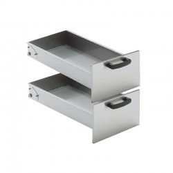 Tecnoinox - Kit 2 tiroirs pour placard largeur 400 mm - Gamme 900 - Module 400 - 319001