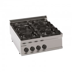 Tecnoinox - Plaque de cuisson - Top 4 feux vifs gaz - Gamme 700 - PC70G7