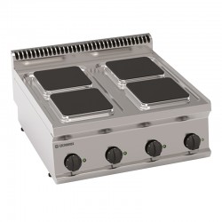 Tecnoinox - Plaque de cuisson électrique à poser - 4 plaques carrées - Gamme 700 - PCS70E7