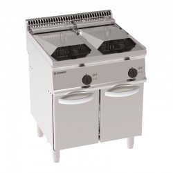 Tecnoinox - Friteuse sur coffre électrique - 2 x 14 litres - Commandes mécaniques - Gamme 700 - FRS70E7