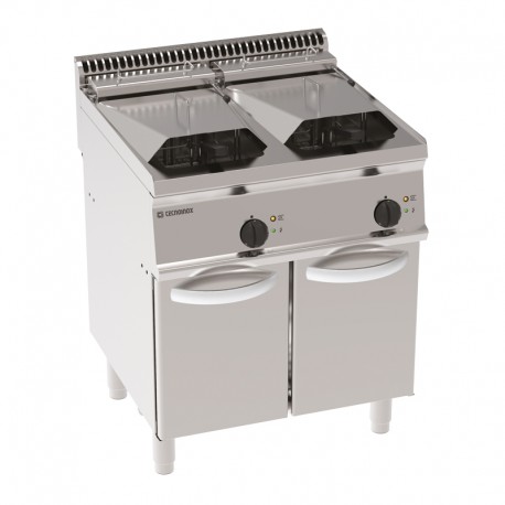 Tecnoinox - Friteuse sur coffre électrique - 2 x 14 litres - Commandes mécaniques - Gamme 700 - FRS70E7