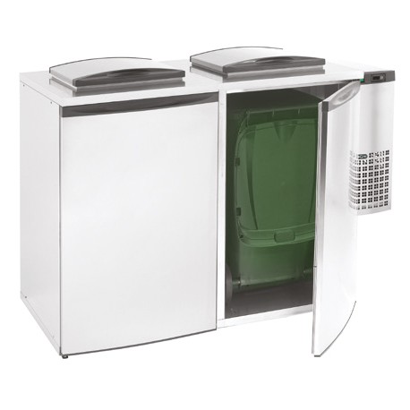 Mercatus - Refroidisseur de déchets avec unité frigorifique - 2 x 240 L - PRD480-2