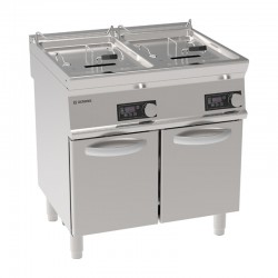 Tecnoinox - Friteuse électrique sur coffre - 2 x 13 litres - Commandes électroniques - Gamme 700 - Module 400 - FRD83FE7