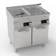 Tecnoinox - Friteuse électrique sur coffre - 2 x 17 litres - Commandes électroniques - Gamme 700 - Module 400 - FRD87FE7