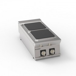 Tecnoinox - Plaque de cuisson électrique à poser - 2 plaques carrées - Gamme 900 - PC4E9