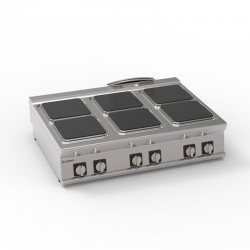 Tecnoinox - Plaque de cuisson électrique à poser - 6 plaques carrées - Gamme 900 - PC12E9