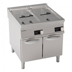 Tecnoinox - Friteuse sur coffre électrique - 2 x 17 litres - Commandes électroniques - Gamme 900 - FRD87FE9