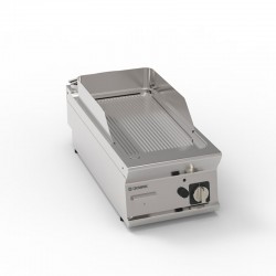 Tecnoinox - Plaque rainurée simple gaz à poser - Simple - 340 x 690 mm - Gamme 900 - FTR4G9