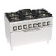 Tecnoinox - Fourneau dessus gaz sur four gaz statique extra-large - 6 feux GRILL (3 kW) - Gamme 700 - Modules 400 - PFXH12GGE7