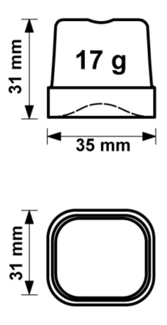 Ice cube dimensions