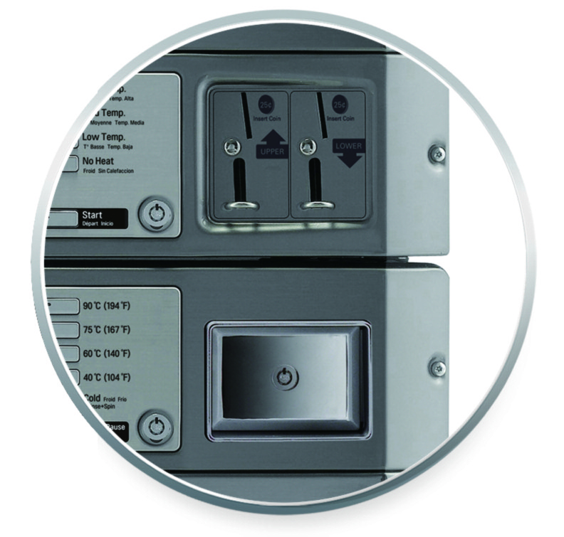 Monnayeur double à pièces intégré